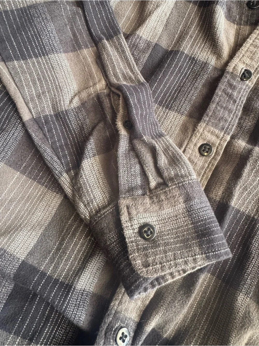 The North Face Men's Black & Grey Plaid Flannel Shirt